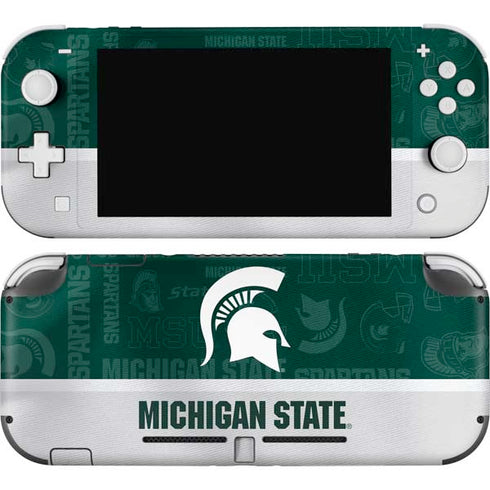 Michigan State University Jersey Split Nintendo Switch Lite Skin